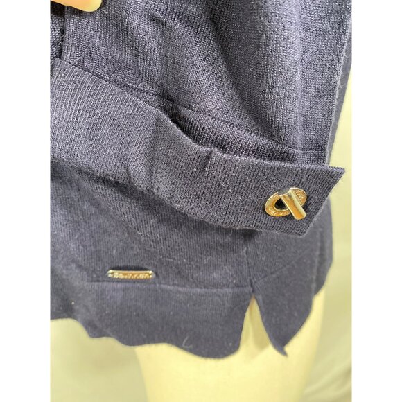 Calvin Klein navy sweater office business casual classic minimalist medium - Picture 5 of 7